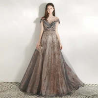 halter prom dresses woman party night floor length beading prom dress a line tulle evening dresses elegant woman party night