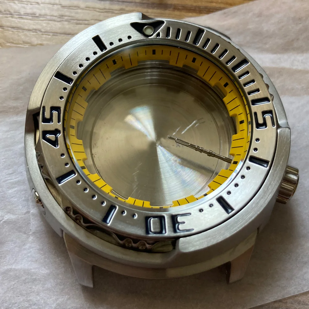 

Watch Parts Mineral Glass Stainless Steel 48mm Tuna Case 200M Water Resistance SRP Case Fit 4R36 Movement