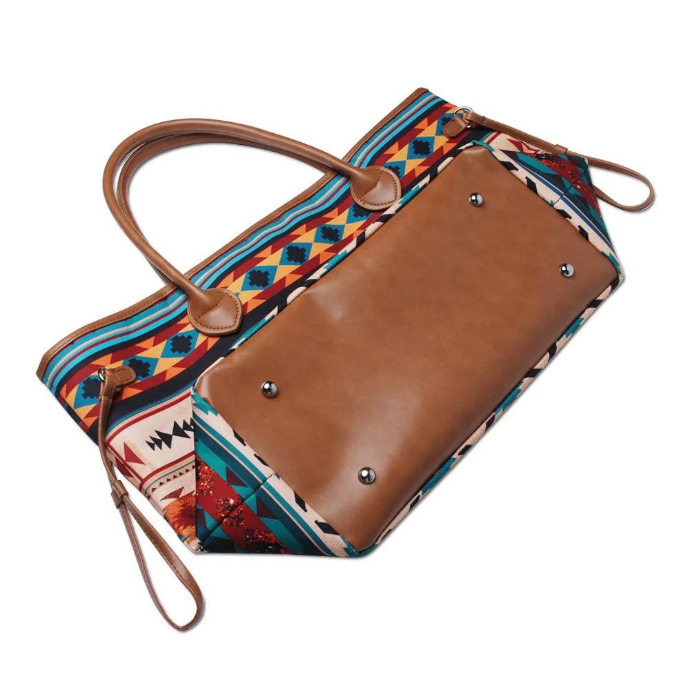 Günstig 35 Stücke Lot Tribal Aztec Handtasche Orange Adler Tribal PurseLarge Kapazität Geldbörse Frauen Leinwand Endlosen String Reisetasche DOMIL1753