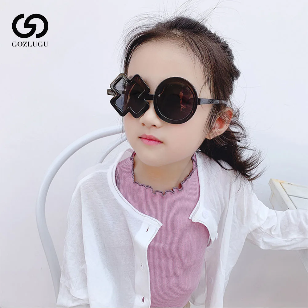 Детские круглые солнцезащитные очки для мальчиков и девочек простые модные