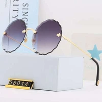frameless sunglasses for women trimming metal sunglasses fashion cute personality european and american 2021 the new trend