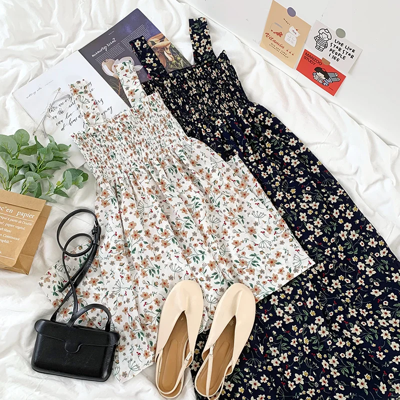 Милый Цветочный Ретро эластичный Топ Rena для девушек в японском стиле с высокой