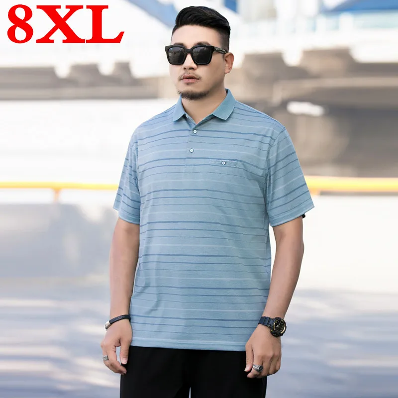 Плюс размер 8XL 7XL 6XL 5XL повседневный дизайн бренд 95% хлопок летняя рубашка поло с