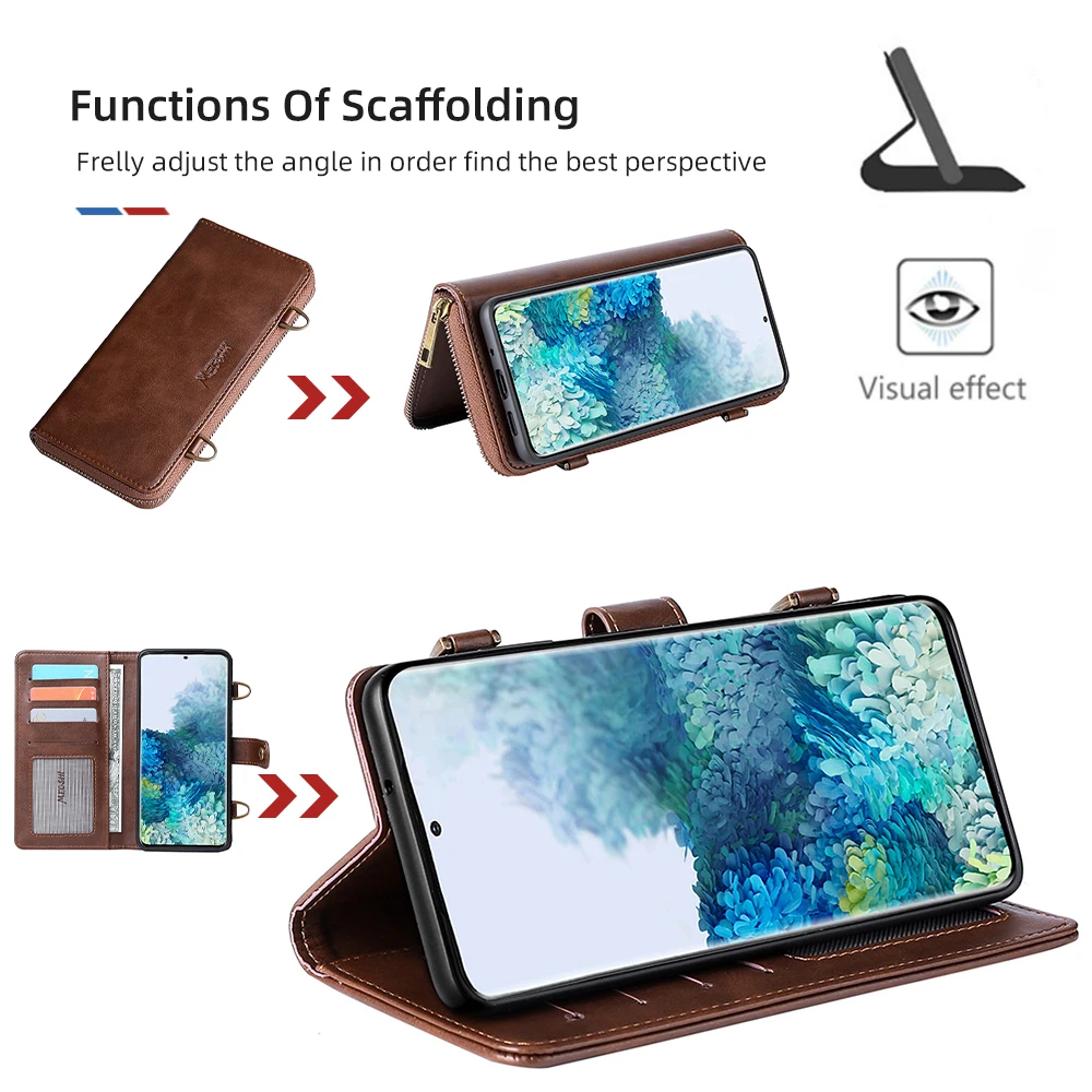 megshi 020 separate detachable wallet leather phone case for xiaomi 10 10pro 5g redmi note8 note9 note8pro note9pro free global shipping