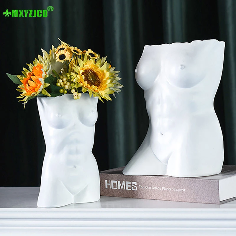 Керамическая ваза горшок для цветов скульптура украшения тела настольный