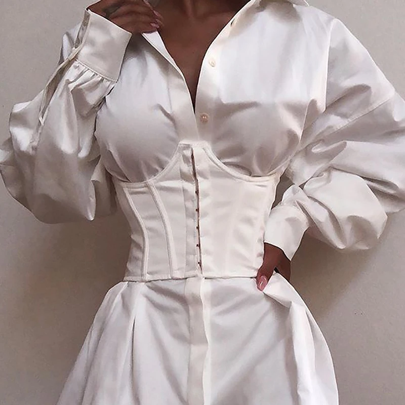 Gtpdpllt Women Ultra Super Wide Belt Elastic Corset Belt Fashion Wide Waist Belt Ladies Clothing Female White Decorations