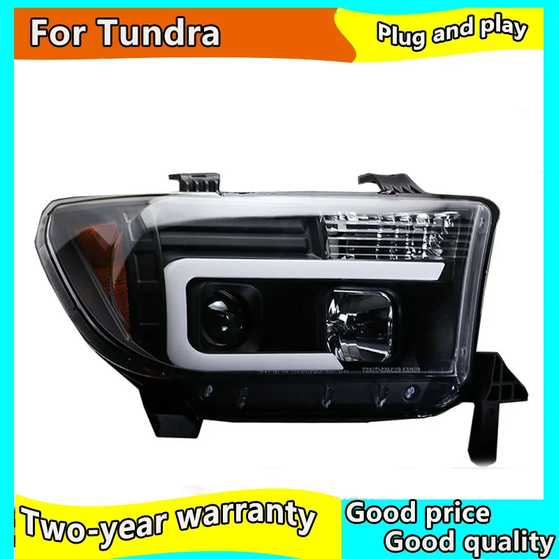 Передняя фара для Toyota Tundra 2007-2013 светодиодный ные фары Sequoia светодиодные bi- Xenon DRL