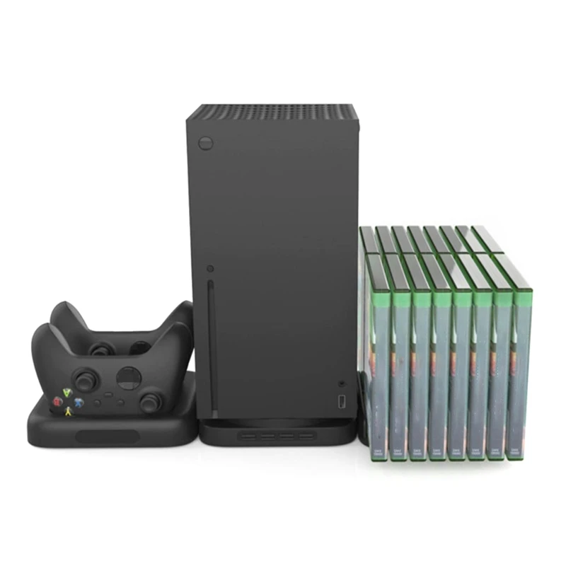 

3 In 1 For -Xbox Series X Game Console USB2.0 Dual Controller Charger Adapter For -Xbox Series X Portable Gamepad Charging Dock