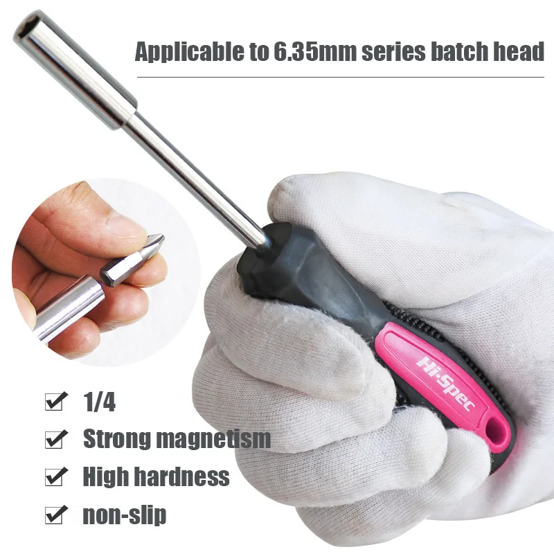 

6.35mm 1/4 Series Batch Head Screwdriver Handle Multifunctional Sleeve Driver Bit-Holder Ratchet Socket Screw Driver