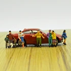 Разрисованные фигурки в масштабе 1:87, модель человека, поезд стоячих пассажиров для железной дороги, уличного ландшафта расположение пейзажей