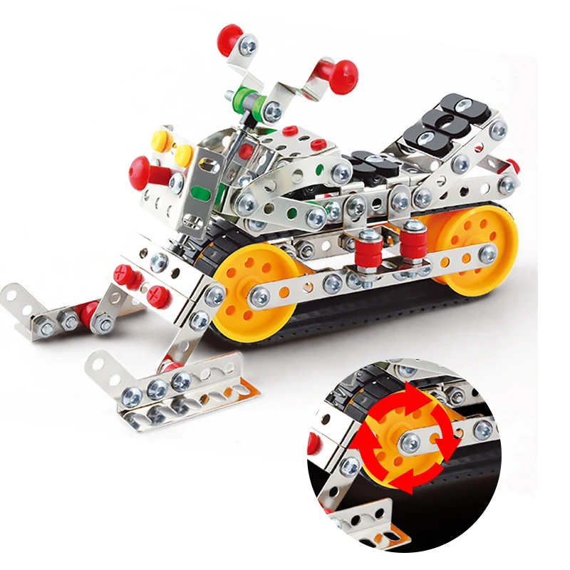 235 штук стальные блоки игрушки сани автомобиль металлические подарки на день