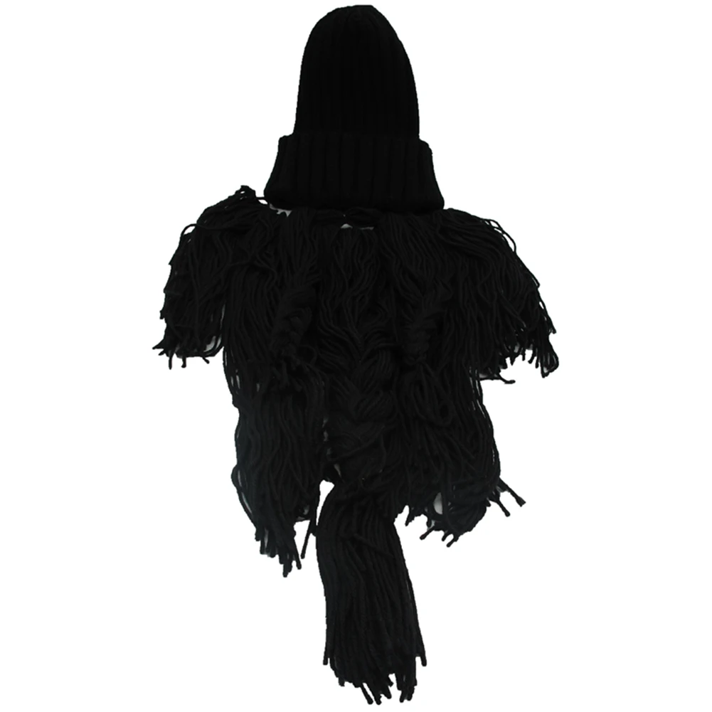 Забавная мужская вязаная шапка с бородой для костюмированной вечеринки лыжная