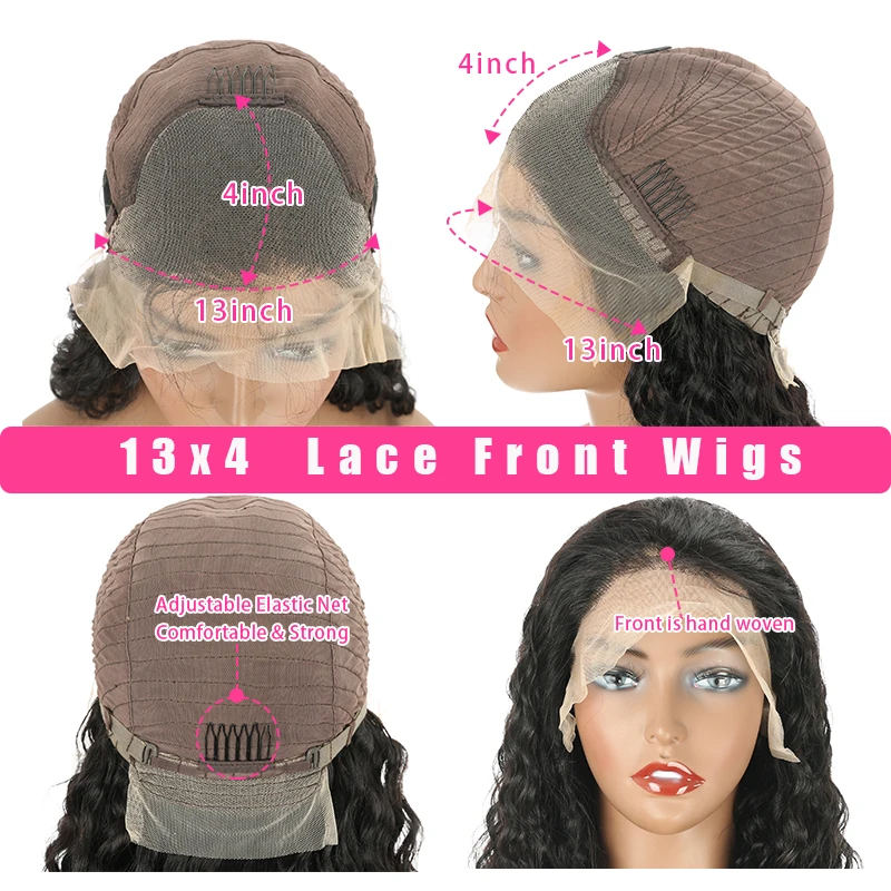 

Malaysian Jerry Curly Wigs For Black Women 13x4 Lace Front Human Hair Wigs Natural Hairline Body Pre-plucked Lace Front Wigs