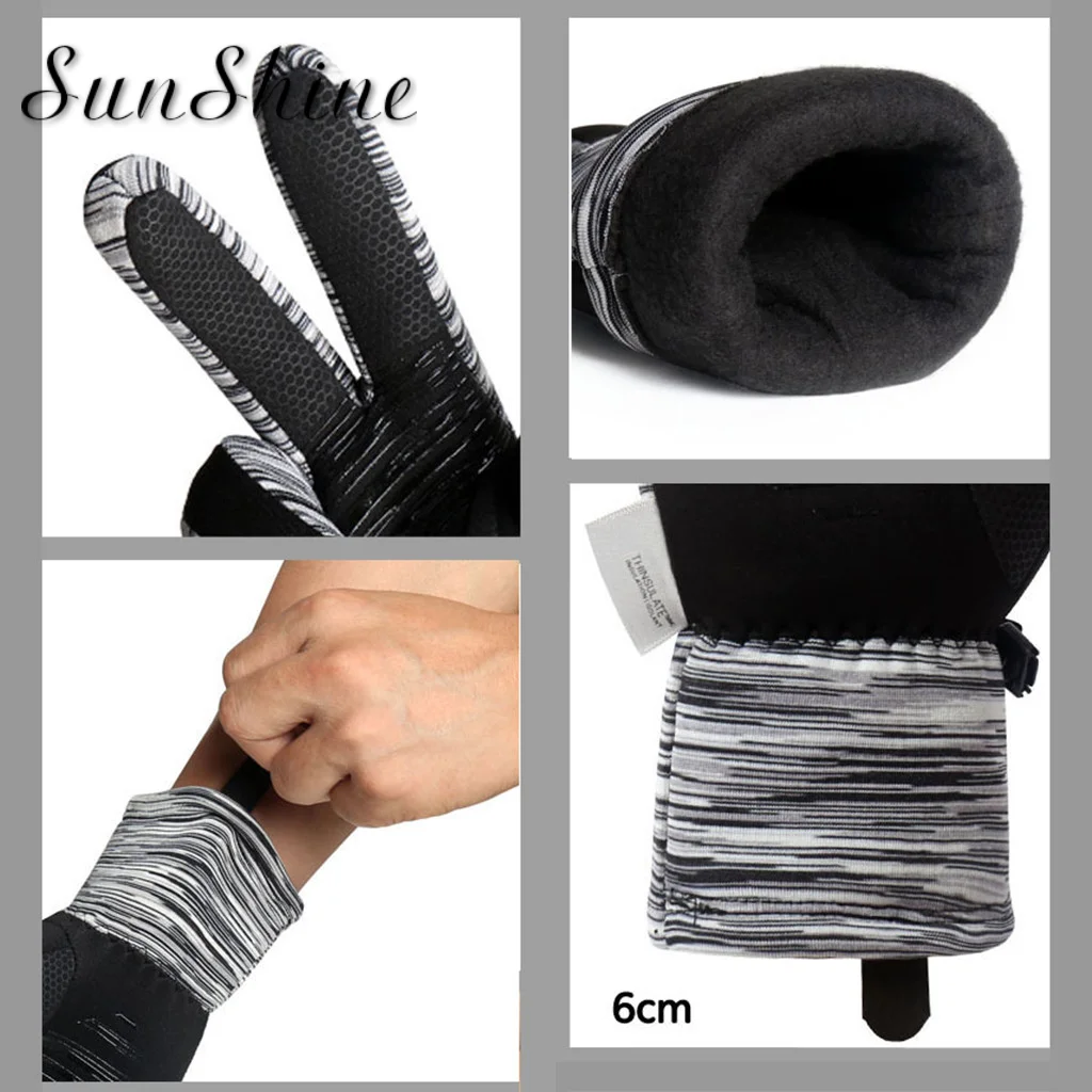 Теплые лыжные перчатки для мужчин и женщин зимние флисовые водонепроницаемые