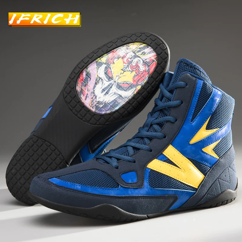 

New Boxing Shoes Sports Combat Training High-top Shoes Men Women Gym Weightlifting Indoor Squat Shoes Fighting Wrestling Boots