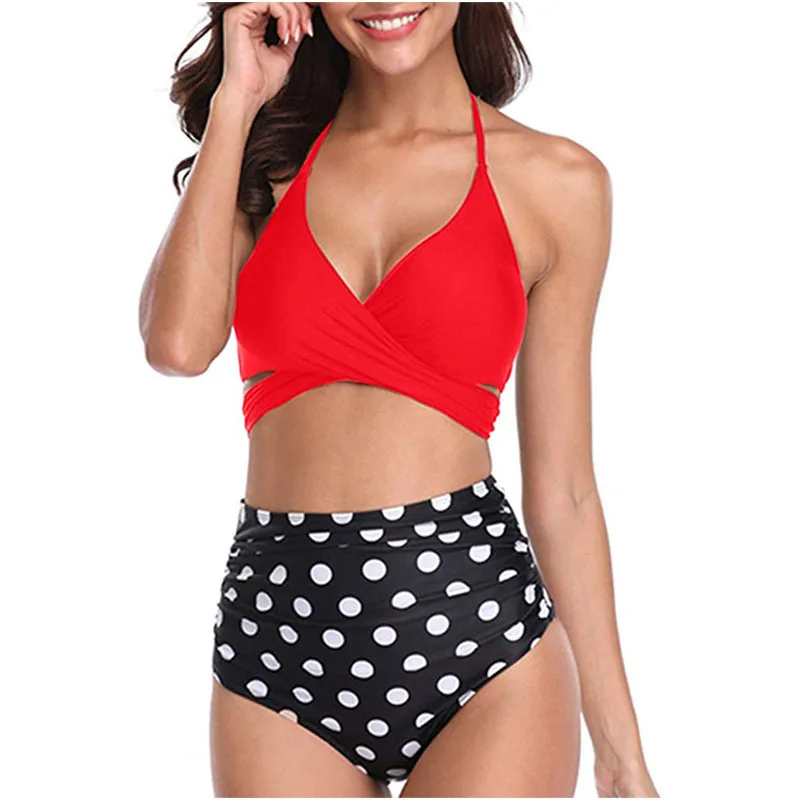 

Женский раздельный пляжный купальник, летний раздельный купальник с цветочным принтом, Раздельный купальник, пляжная одежда, бикини, 2020