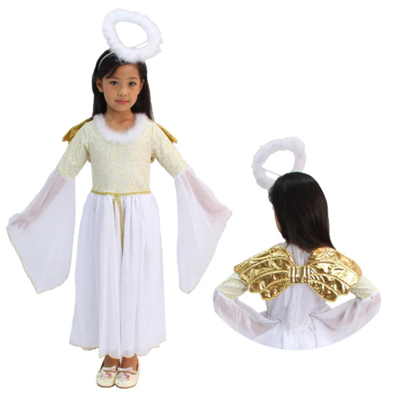 Забавная модная симпатичная Черная/белая повязка на голову с ангелом Halo