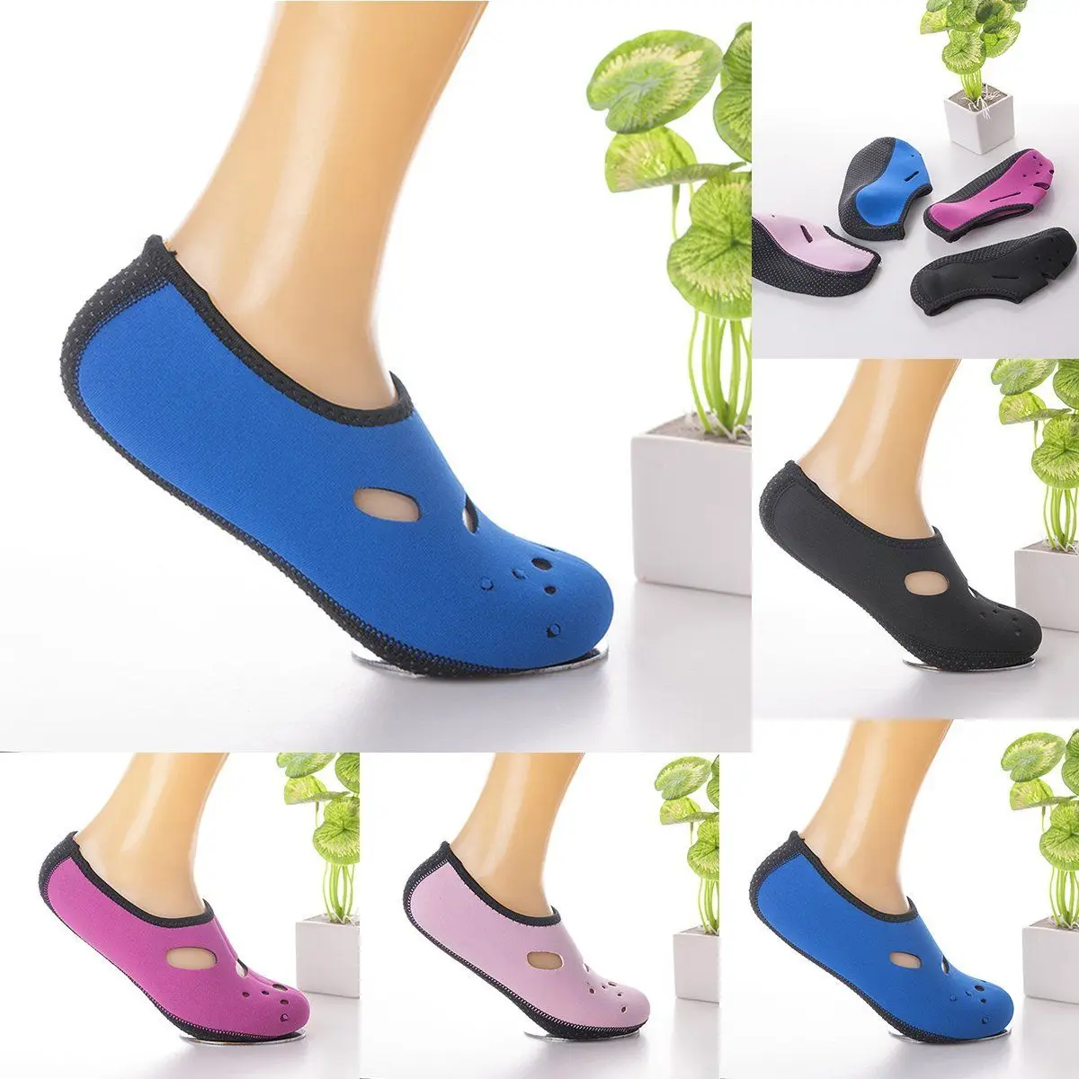 1 пара Нескользящая водонепроницаемая обувь тапочки быстросохнущие босиком