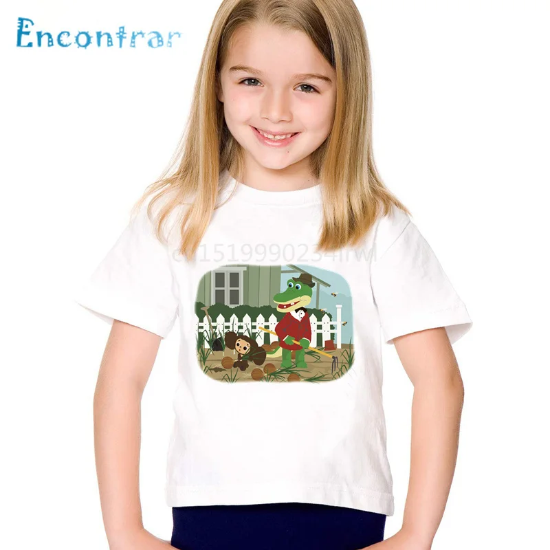 Футболка Чебурашка детская с русским мультяшным принтом летняя для мальчиков и