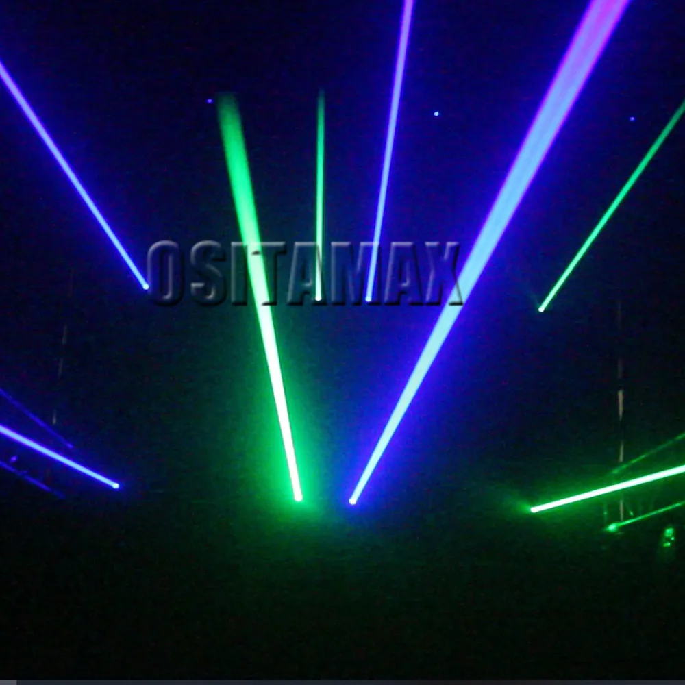 DJ Лазерный светильник RGB лазеры 800 мВт луч движущаяся головка TTL лазерный проектор