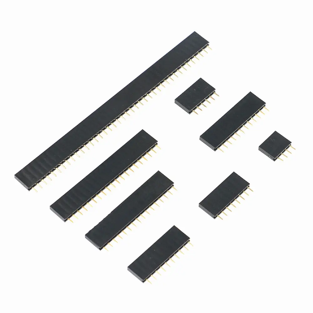 120 шт. 4Pin-40Pin 2 54 мм Шаг прямой одиночный ряд печатной платы Женский штыревой разъем