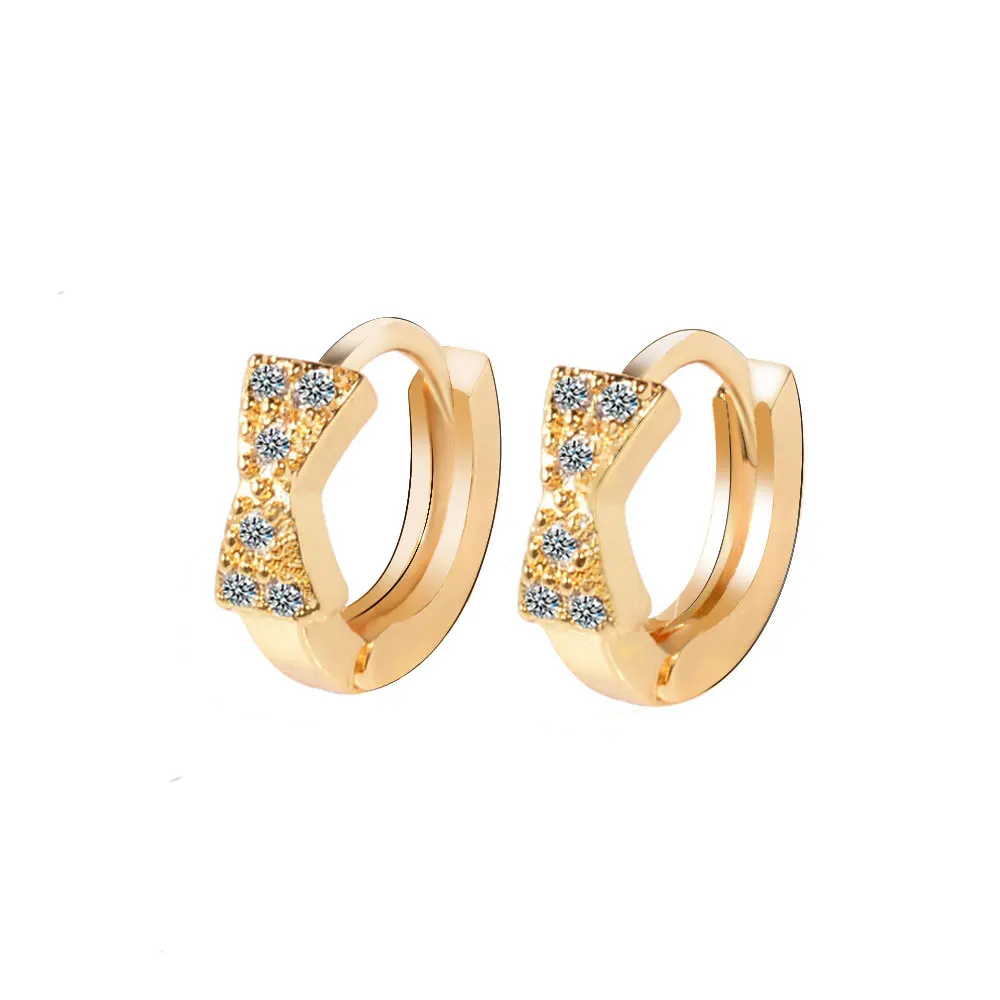 Маленькие серьги кольца с узлом маленькие обручи пряжкой для ушей Женская