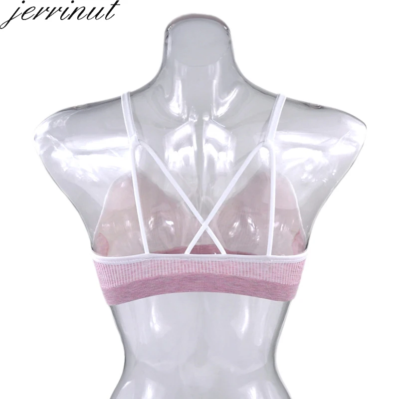 Jerrinut Для женщин бюстгальтер и трусики набор пуш ап спортивный для девочек
