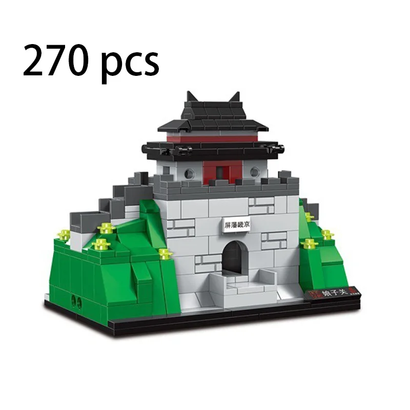 Китайская архитектурная архитектура наборы строительных блоков кирпичи в