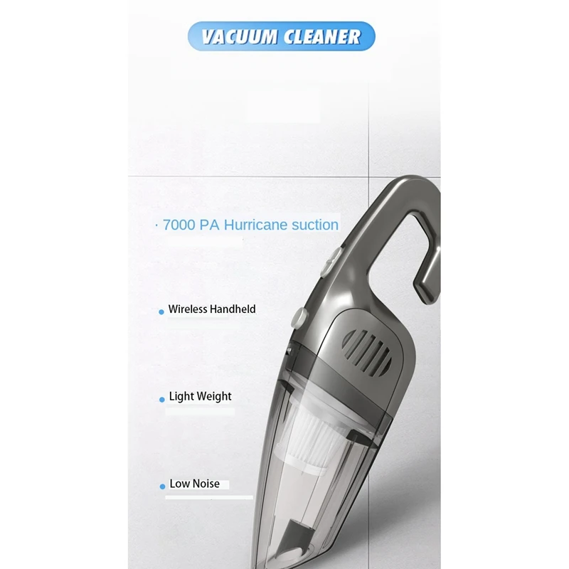 

Car Vacuum Cleaner 120W 7000PA High Powerful Handheld Vacuum Cleaner with 16.4FT Power Cord for Car Strong Suction Black