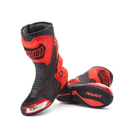 waterproof microfiber leather motorcycle shoes motorbike racing boots ykk zipper men women outdoor sports botas with rubber sole
