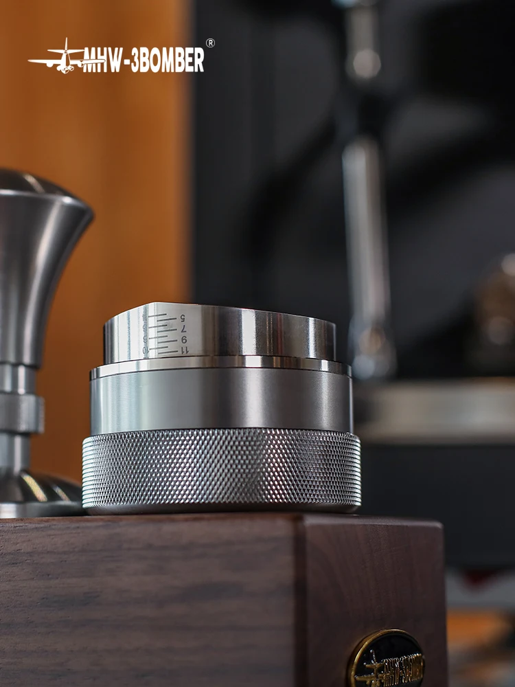 Регулируемый Темпер для кофе 58 35 мм ручной вентилятор из ореховой