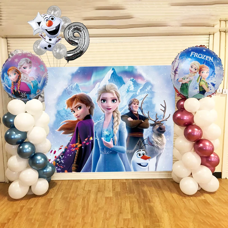 

56Pcs/Lot Disney Frozen Elsa Birthday Party Balloons DIY Arch Garland Baloon Kit Kids Gifts Baby Shower Olaf Baptism Globos