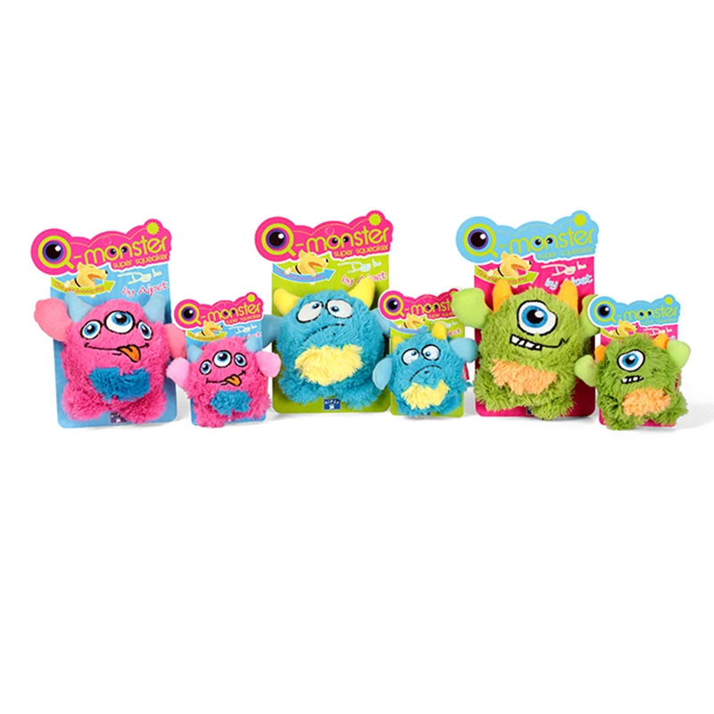 Игрушка для собаки в форме Q MONSTER флис скрипучая жевательная игрушка чистки зубов