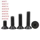 Винты с шестигранной головкой, черные, с потайной головкой, высокий класс прочности, 10,9, UNC 4 #-40, 5 шт.