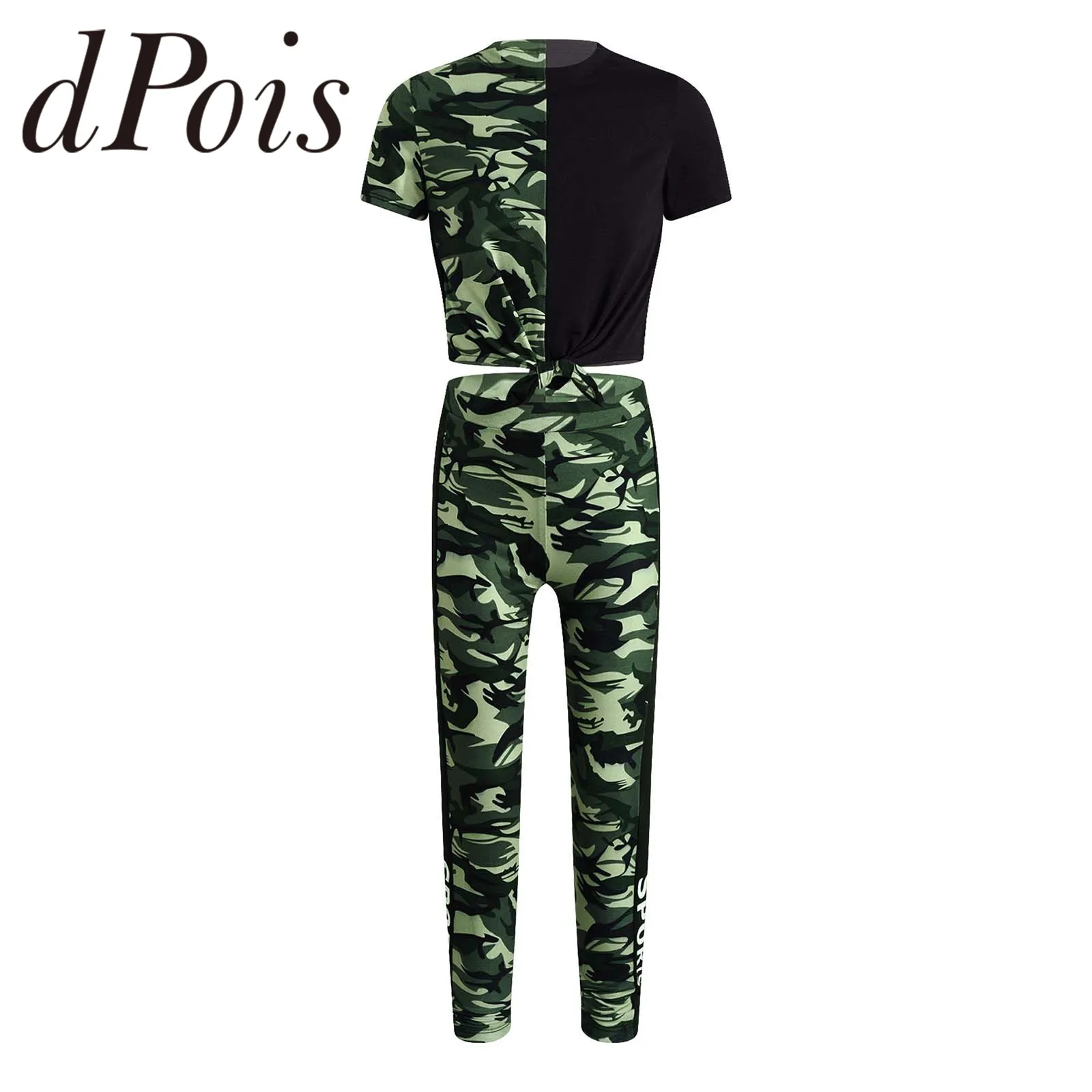 

Kids Girls Boys Camouflage Sportswear Tracksuit Sports Clothes for Children Workout Yoga Set Fitness Ballet Gymnastics Outfit