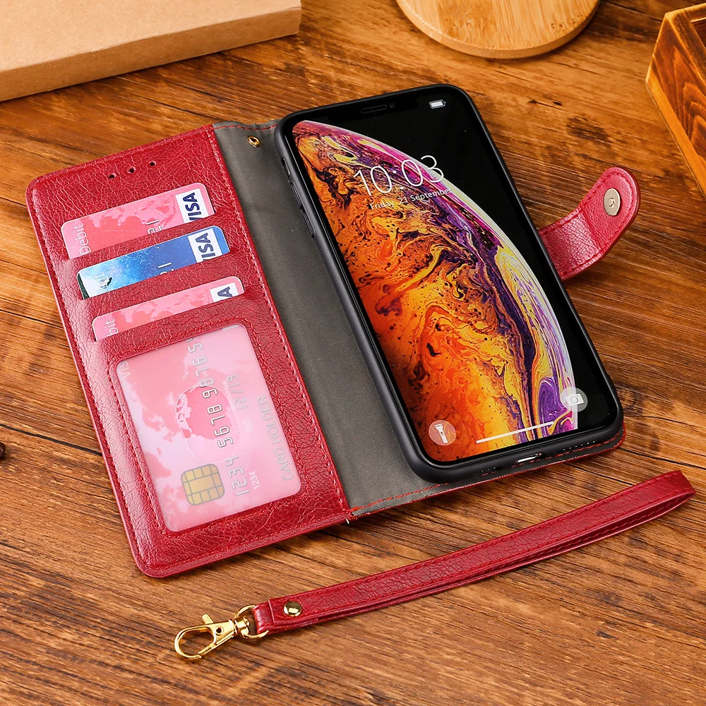 Очешник с молнией для samsung Galaxy a5 a7 a8 A6 a9 a6s A8S A10 a30 a40 a50 a60 бумажник чехол с отделениями кожаный чехол-портмоне с откидной крышкой