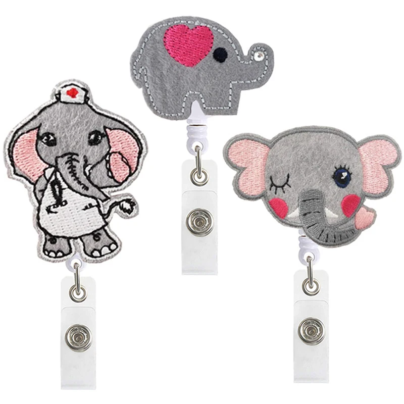 1PC Cute Retractable Nurse Badge Reel Clip Badge Holder Doctor ID Card Holder