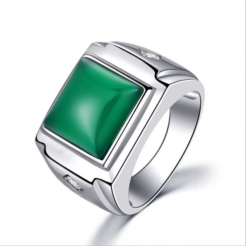 100% натуральное 925 Чистое серебро набор с мужским кольцом из натуральной