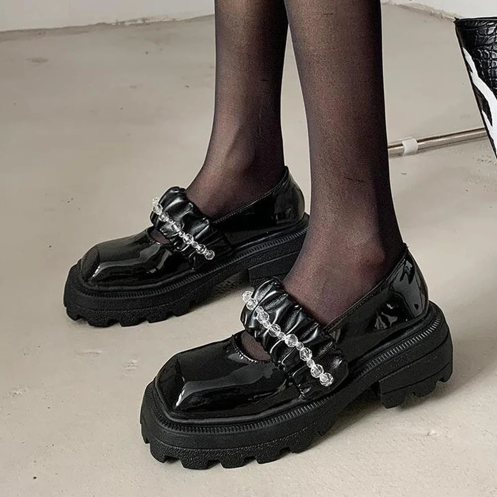 

British style small leather shoes women 2021 new all-match fashion thick-soled white Hepburn style Mary Jane women's shoes