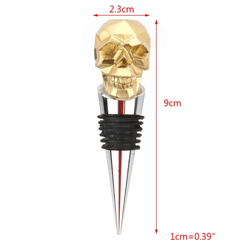 Halloween Skull Champagne Red Wine Bottle Stopper Upside Down Sealer Plug Tool 37MF | Дом и сад