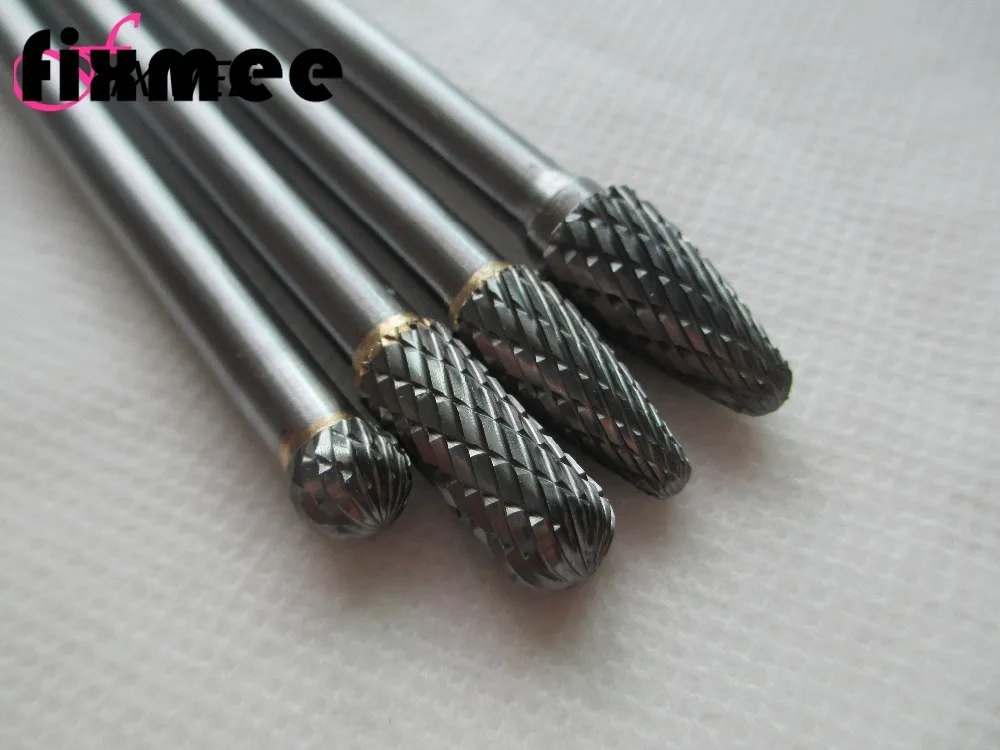 4 шт. Набор бит из карбида вольфрама с хвостовиком 1/4 дюйма|Напильники| |