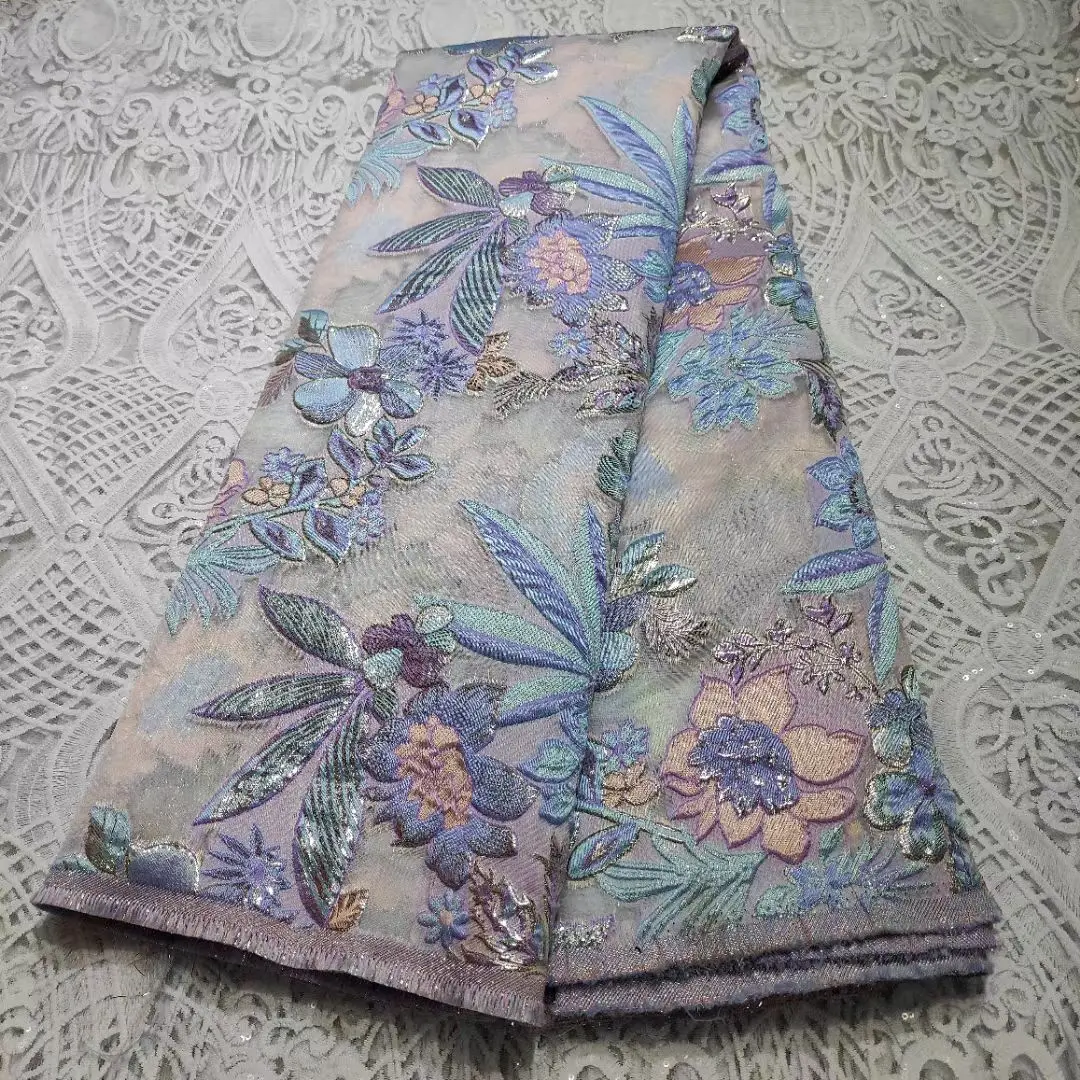 Жаккардовая ткань в африканском стиле 5 ярдов парча нигерийском дамасский