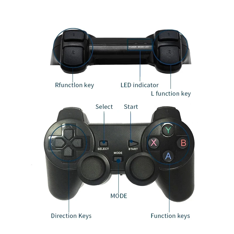Беспроводной геймпад TSINGO 2 4 ГГц для PSP / PC TV Box /Android игровой контроллер телефона