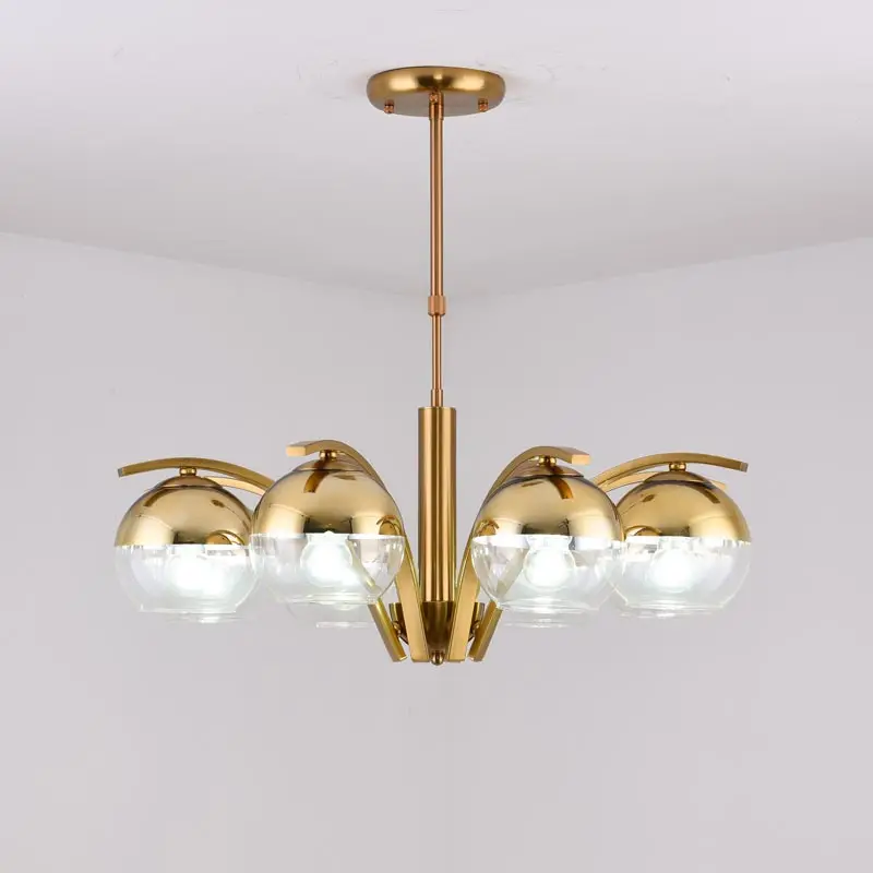 Стеклянная лампа Lustre хромированный люстра светильник ing Современная гостиная