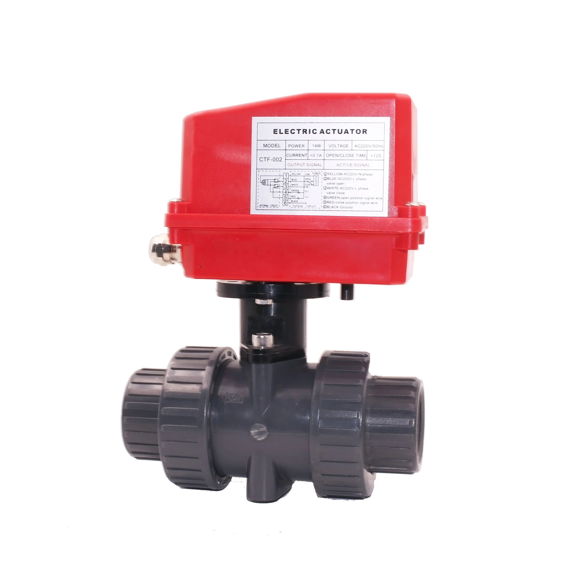 

CTF002 AC220V flow control mini motorized ball valve electric