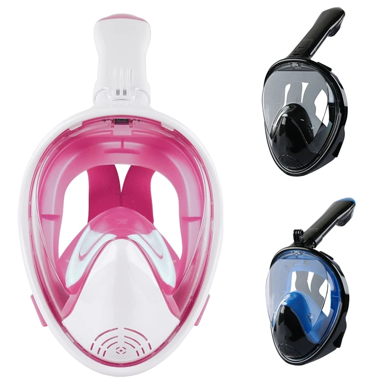 

Маска для подводного плавания с аквалангом на все лицо, комплект для плавания с дыхательными трубками, безопасное и водонепроницаемое обор...