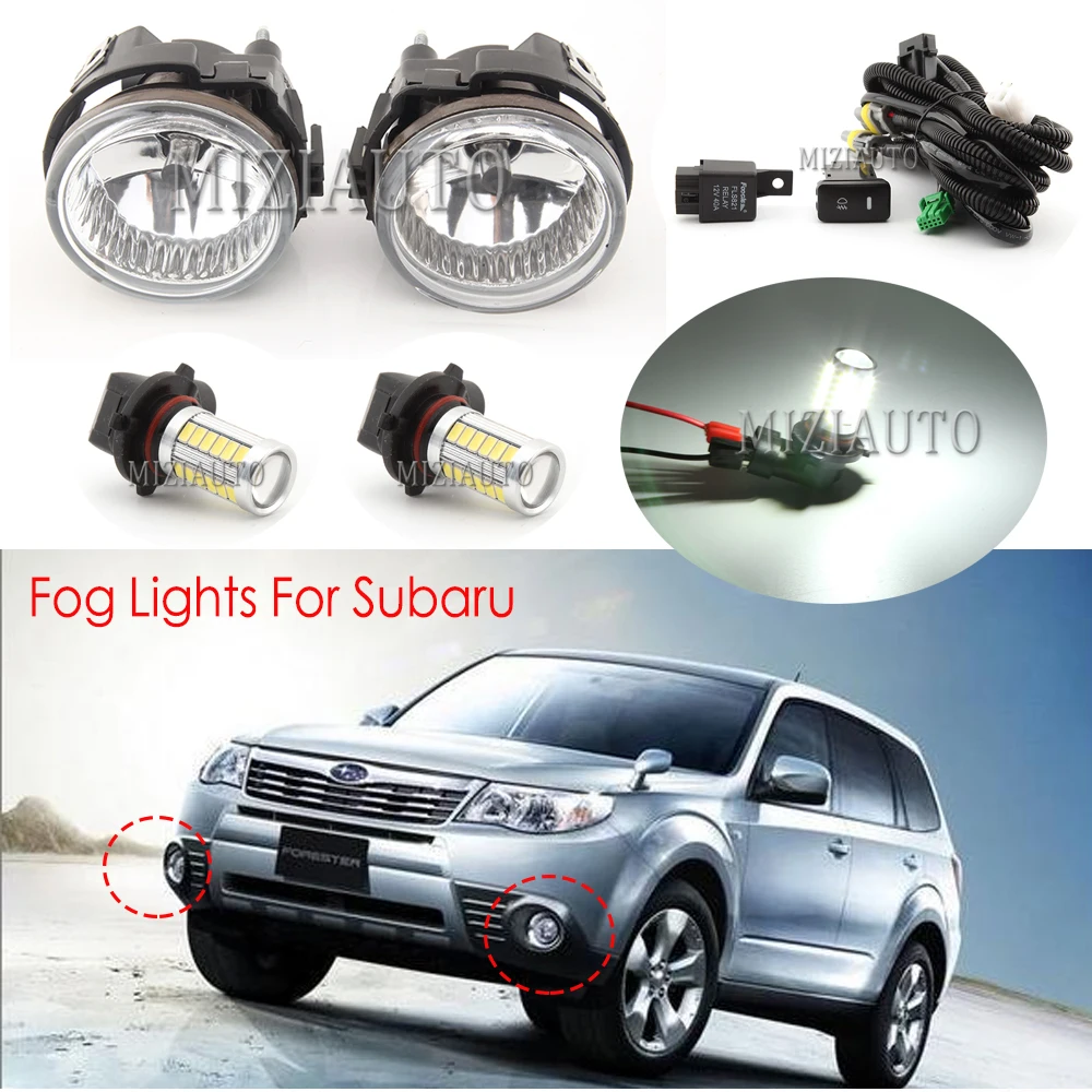 led Front Bumper Fog Light For Subaru Forester 2008-2013 For Impreza WRX STI 2008-2010 Foglight Headlights Fog Lamp Reflector