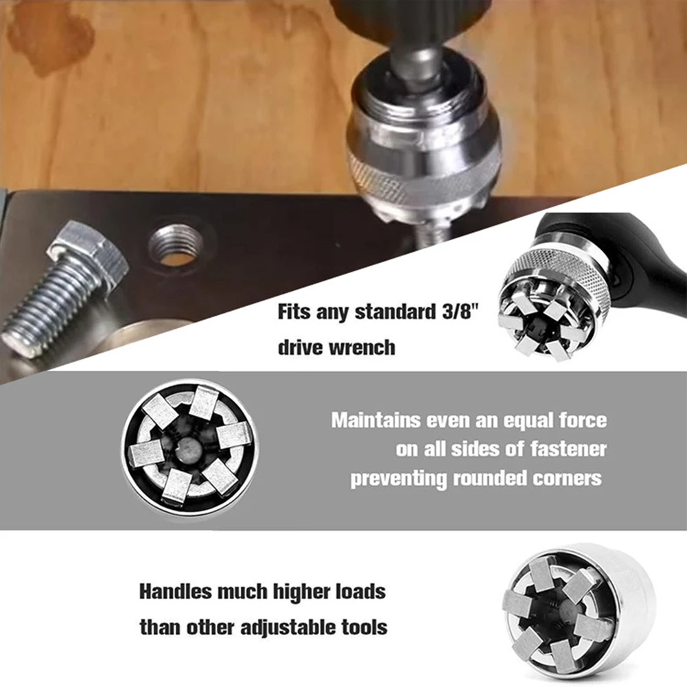 Universal Torque Wrench Sleeve Head Multi-function Adaptive All-Fitting Multi Drill Attachment Socket Hand Tools | Инструменты