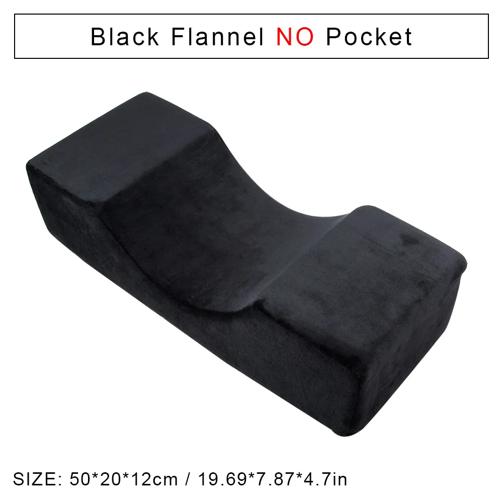 Black No Pocket Удлиненная подушка для ресниц и Комплект полок для ресницы для наращивания пены памяти ресниц подушка для макияжа Инструменты Накладные ресницы салон шеи - Цвет: Black No Pocket