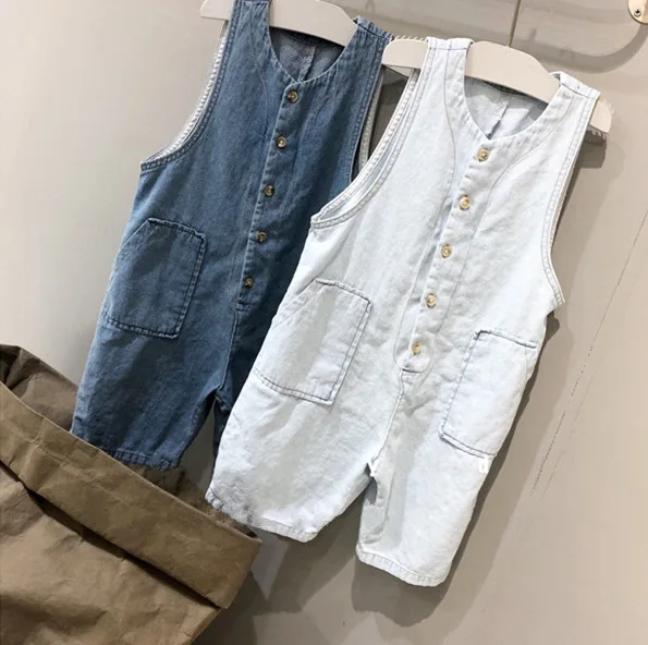 

2020 Summer New Korean Family Style Loose Style Thin Cowboy Leisure Jumpsuits Mother Daughter Matching Clothes Denim Overalls
